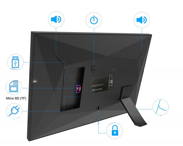 10.1" inch WIFI network cloud frame digital photo video frame with touchscreen support landscape & portrait mode