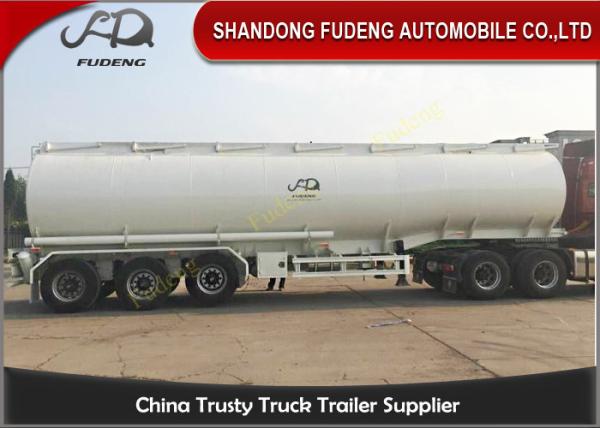 Oil Tanker Trailer With Lifting Front Axle , Tanker Truck Trailer Q345 Carbon