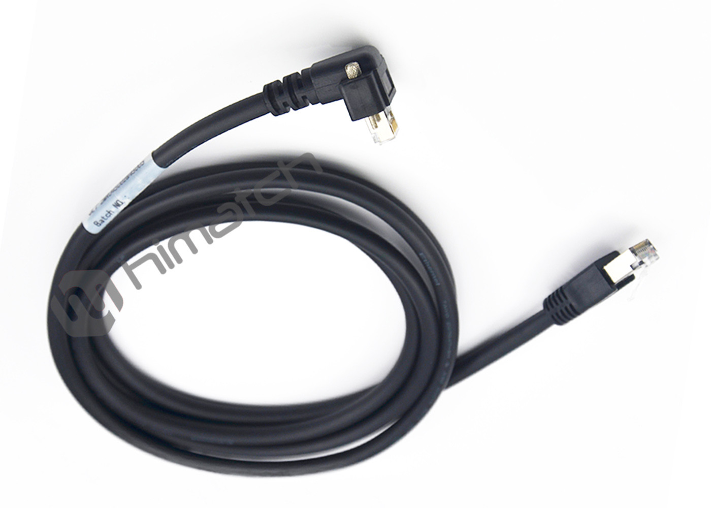 Right Angle Gigabit Ethernet Cable GigE Cat5e S/STP Screw Lock Cables