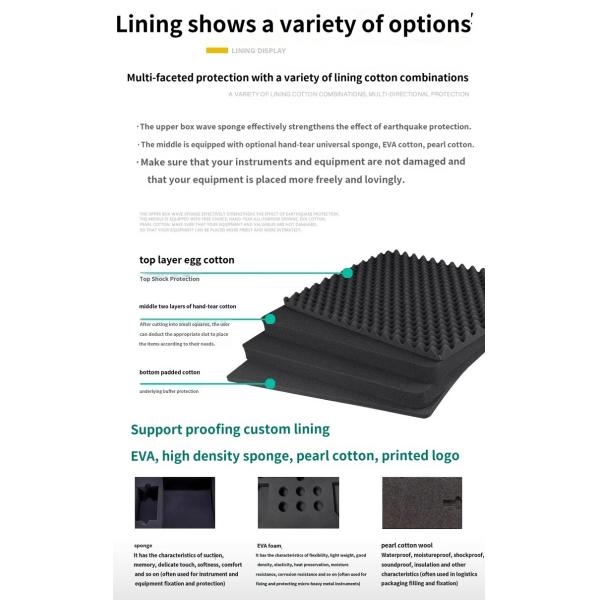 Airtight Plastic Protective Hard Case With Foam For Camera Customized