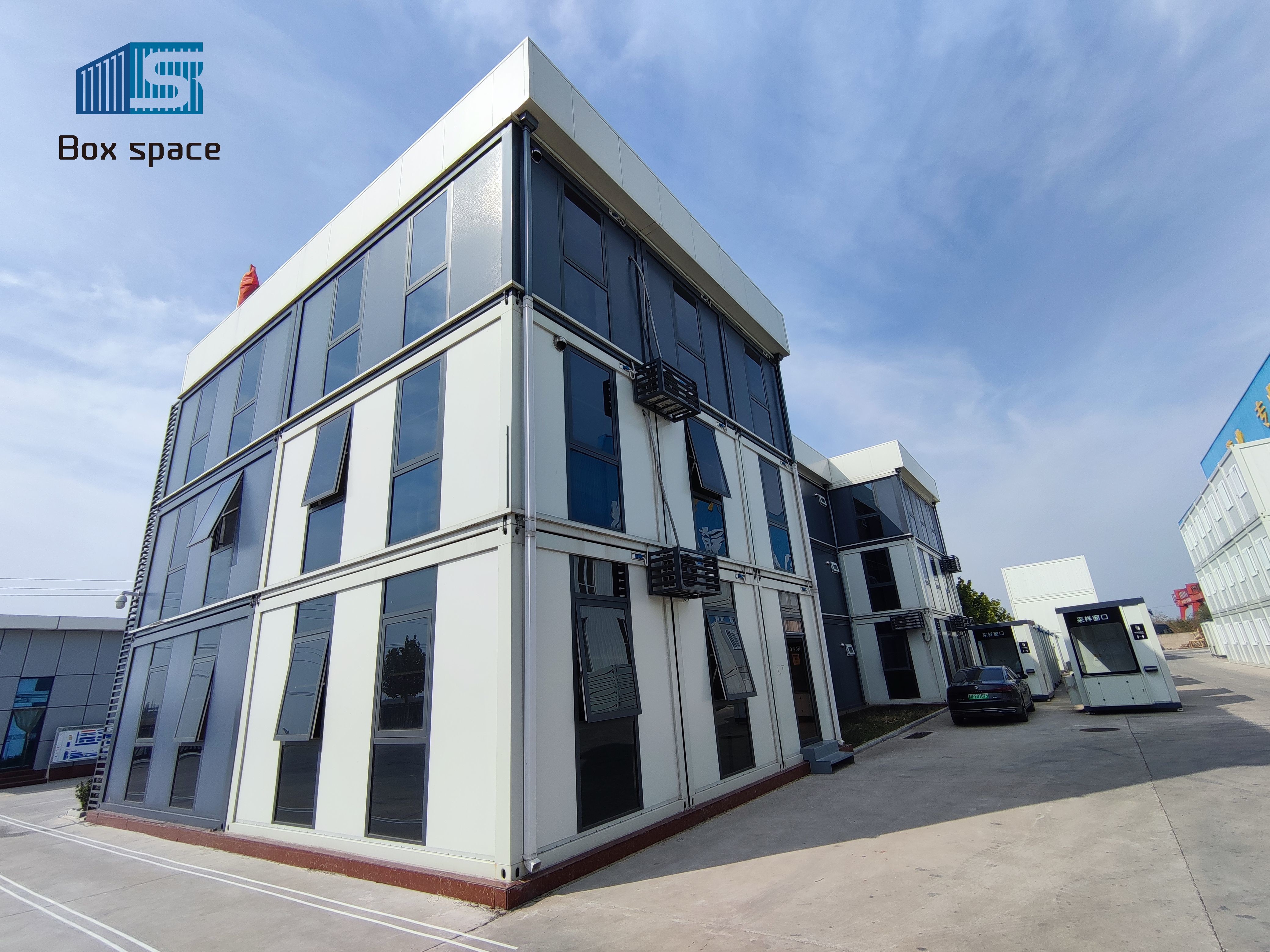 Galvanized Steel Foldable Container Homes , Powder Coating Prebuilt Container Homes