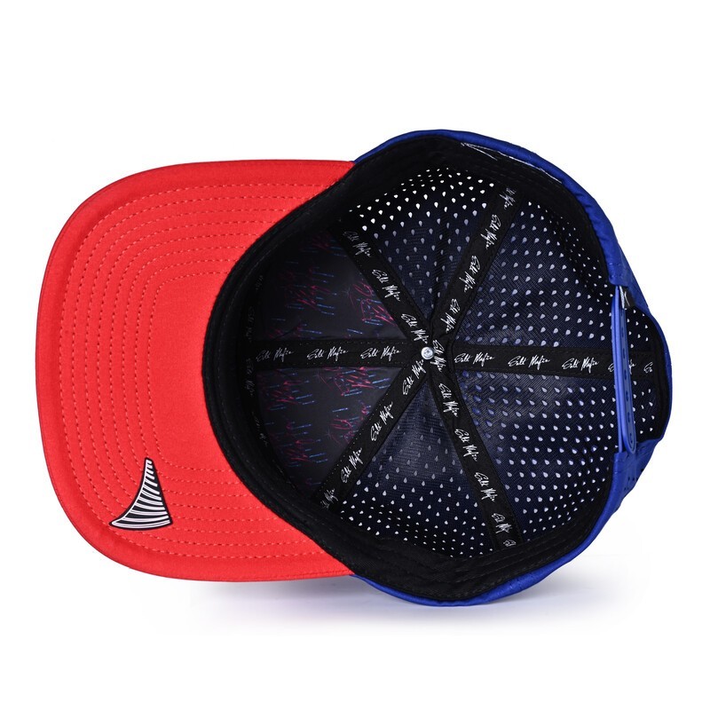 SGS Magic Tape 3D Embroidery Baseball Caps 5 Panel Pantone Color