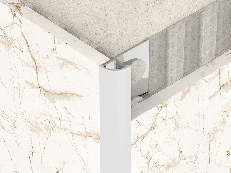 Bright Metal 0.6mm Stainless Steel Quarter Round Trim For Round Angle