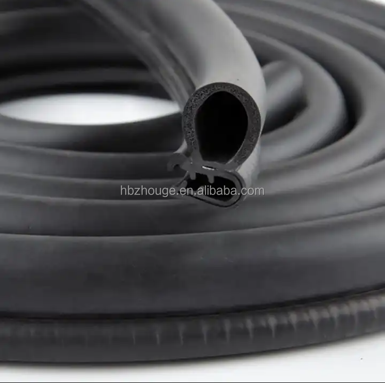 Customizable Hardness 65±5 EPDM Rubber Seal Strip for Car Door Windshield T/H/U Shape