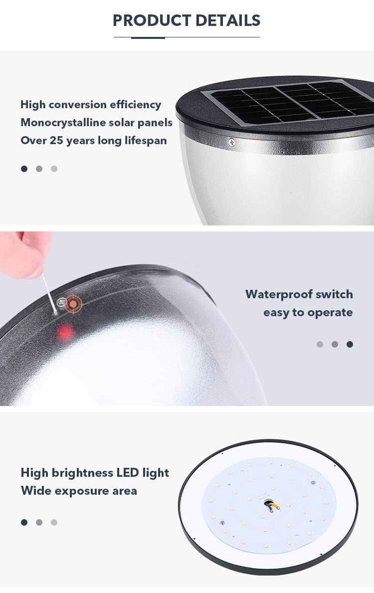Customized Courtyard Solar Led Driveway Lights Outdoor With 4000mAh Battery