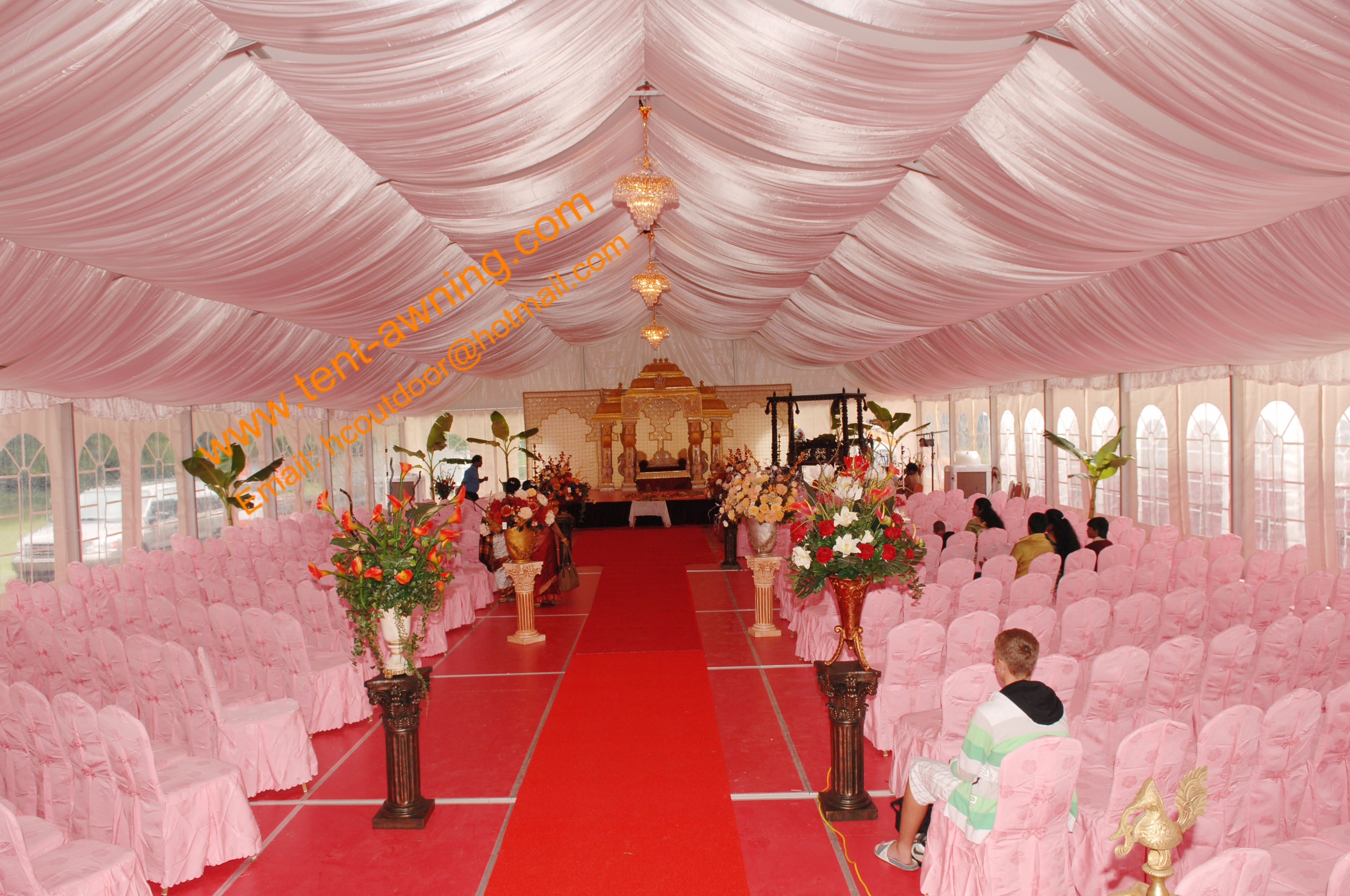 Outdoor Wedding Tent Romantic Aluminum Structure Fire Retardant Luxury Wedding Marquee