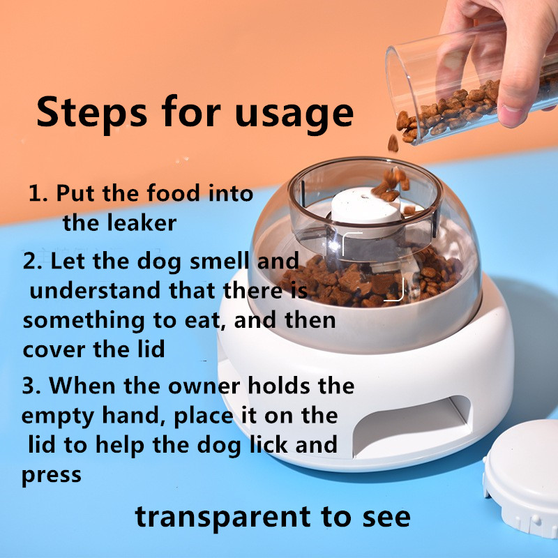Slow Pet Automatic Feeder Dog Press Leaky Food Device