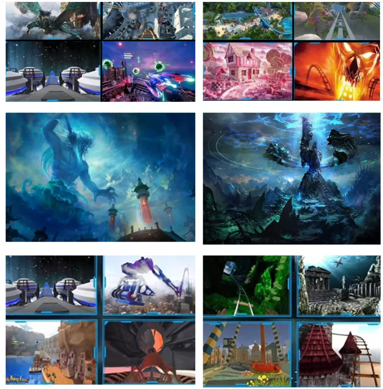 Dreamland 9D VR Interactive Video Arcade Games Virtual Reality 360 720 Simulator VR Motion Chair