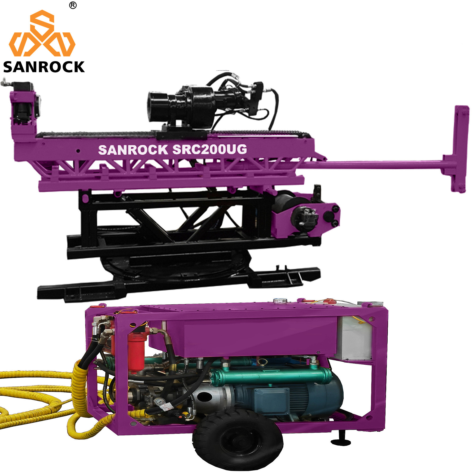 Small Core Drilling Rig Hydraulic Borehole Underground Tunnel Core Drilling Equipment