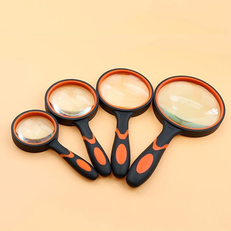 Customized Large Glass Magnifier , Durable Illuminated Hand Magnifier Easy Operation