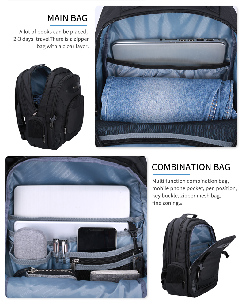 Hot sale men's large capacity waterproof laptop business travel backpack Bag