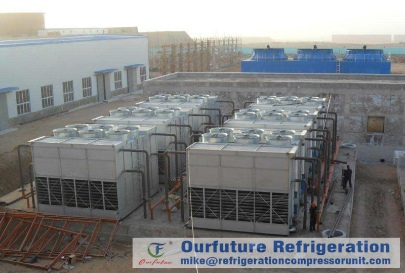 Ebmpapst Fan Evaporative Cooled Condenser For Supermarket / Pharmacy Refrigeration