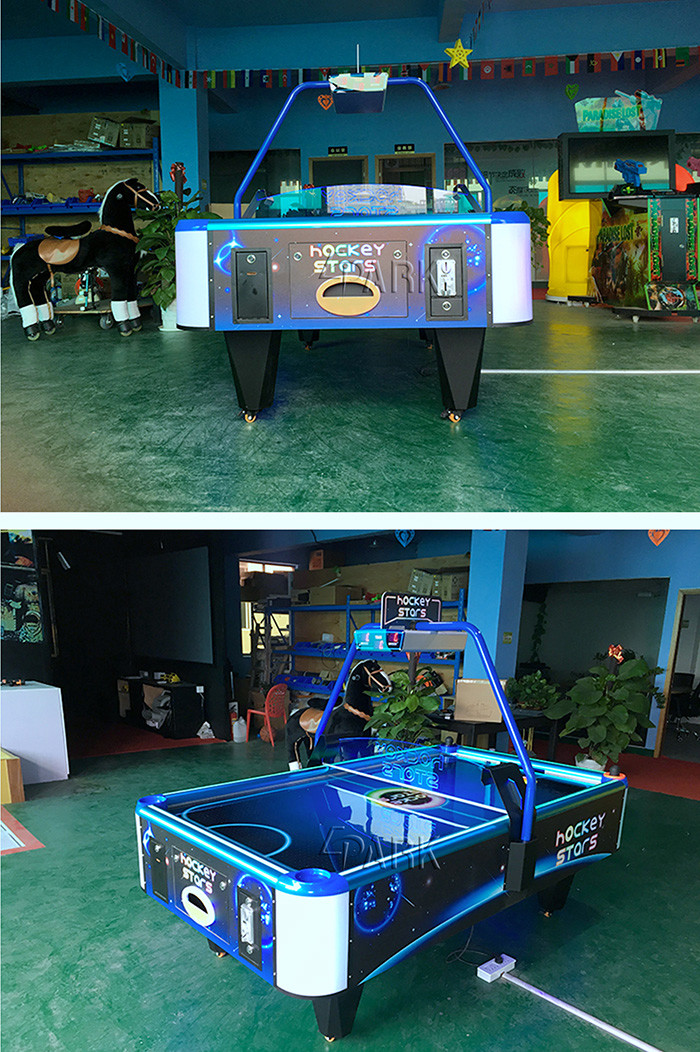 High Gloss Painting Video Arcade Game Machines Large 2 Person coin operated Air Hockey Table