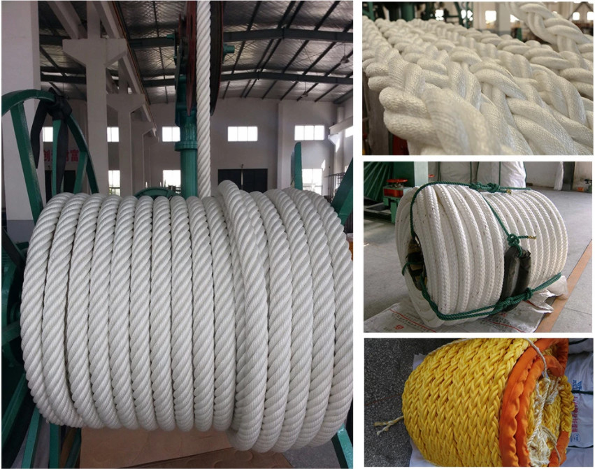 White Color Braided Polypropylene Rope Towing Rope For Ship High Molecular Weight