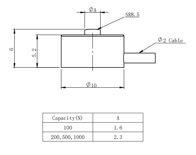 FA102 100-1000N Mini Force Sensor Stainless Steel Button Force Measurement Transducers