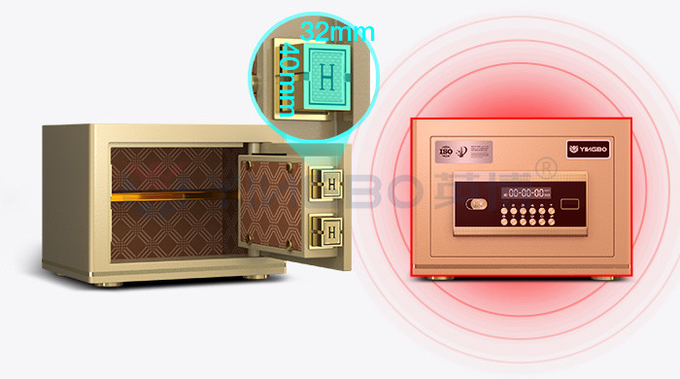 Dual Alarm Electronic Lock Office Safe Box Anti-Theft H250mm