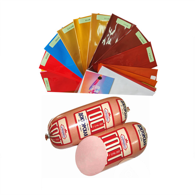 Colorful Printed Artificial Sausage Shell For Meat Sausages