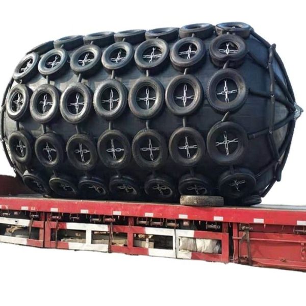Customized 3.3m X 11.5m Pneumatic Fender Marine Rubber Fender for Ship to Ship | Chain Net Type, High Elasticity, 5-10 Year Service Life for Boats