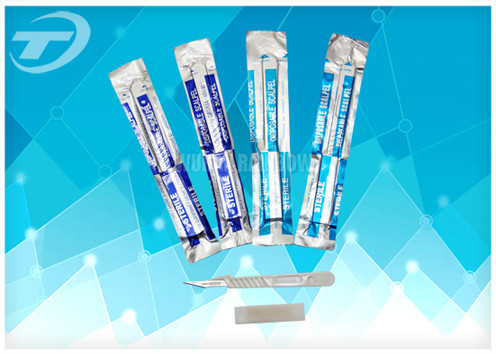 Sterile Medical Disposable Products stainless balde scalpel with plastic handle