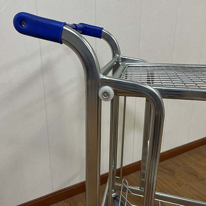 Transport Housekeeping Trolleys Tally Of Cargo Lightweight Folding Heavy Duty Warehouse Trolley