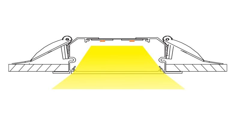 36W 2835 SMD Recessed LED Ceiling Grid Lights T8 Grid Led Lighting Non Flicker
