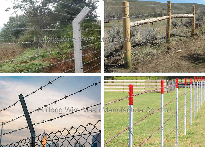 4 Point Galvanized Barbed Wire 5 Inch Spacing 25KG High Tensile Strength