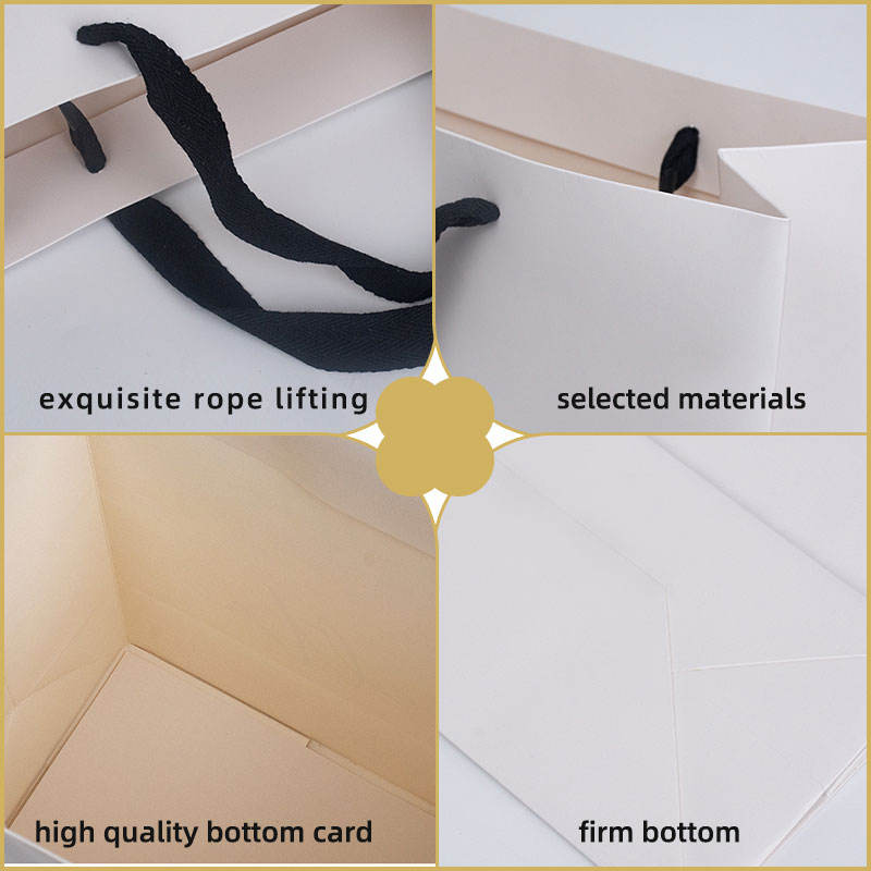Custom Logo Matt Paper Clothing Packaging Gift Paper Bag With Ribbon Handle For Your