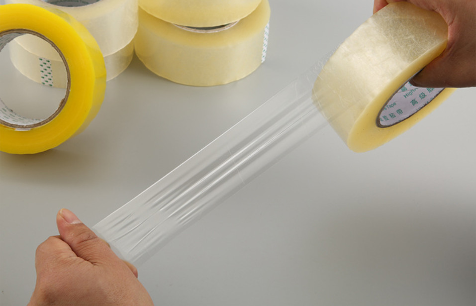 90mic Shipping Sealing Transparent BOPP Adhesive Tape Tightly Wound Packing