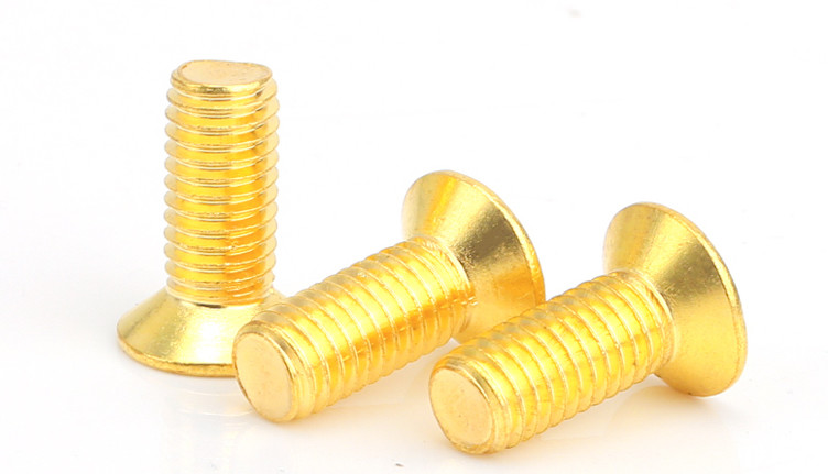 ISO4762 Brass Phillips Flat Head Screws DIN965 Countersunk Head Phillips Drive Machine Screws