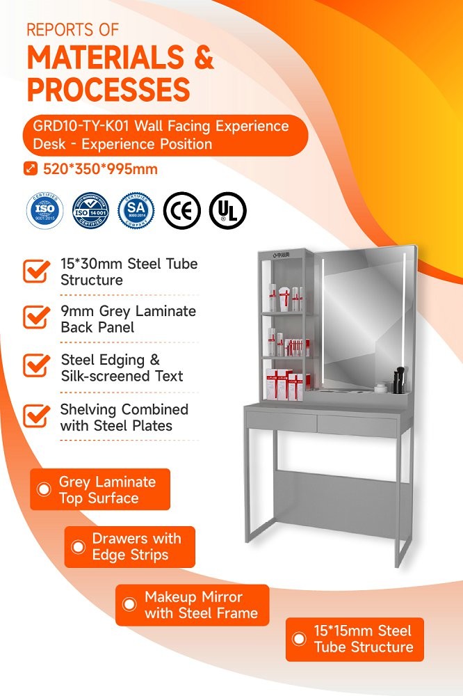 GDR10-TY-K01 Retail Store Display with Round USB Ports and Versatile Display for Mall Booths