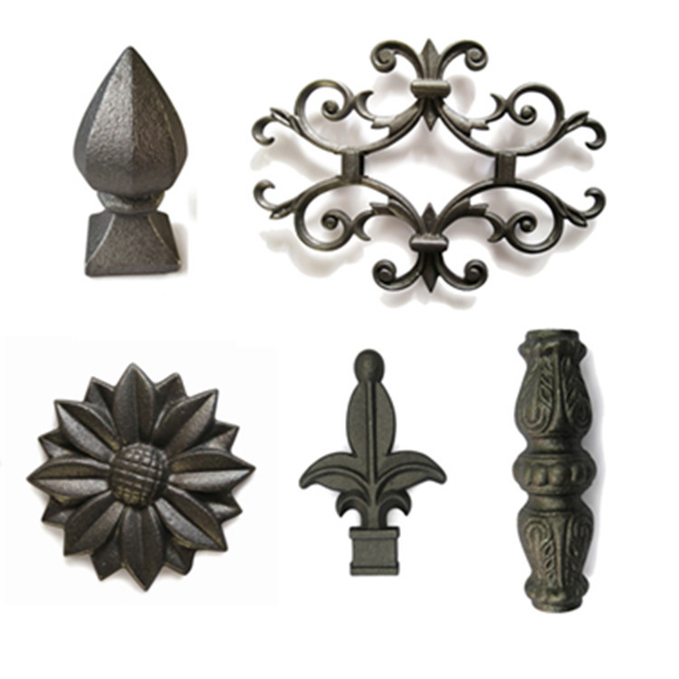 Sand Blasted Cast Iron Garden Ornaments Antirust Cast Iron Fence Point