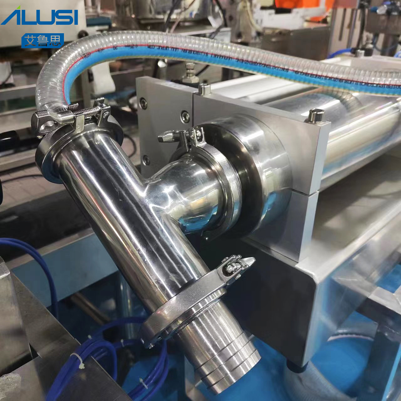 Semi Automatic Horizontal Pneumatic Liquid Filler 0.4-0.6MP Air Pressure For Oil Water