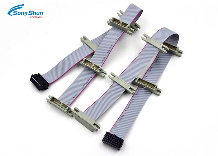 Electrical Connector 16 Pin Ribbon Cable , 1.27mm Box Header Flat Ribbon Cable
