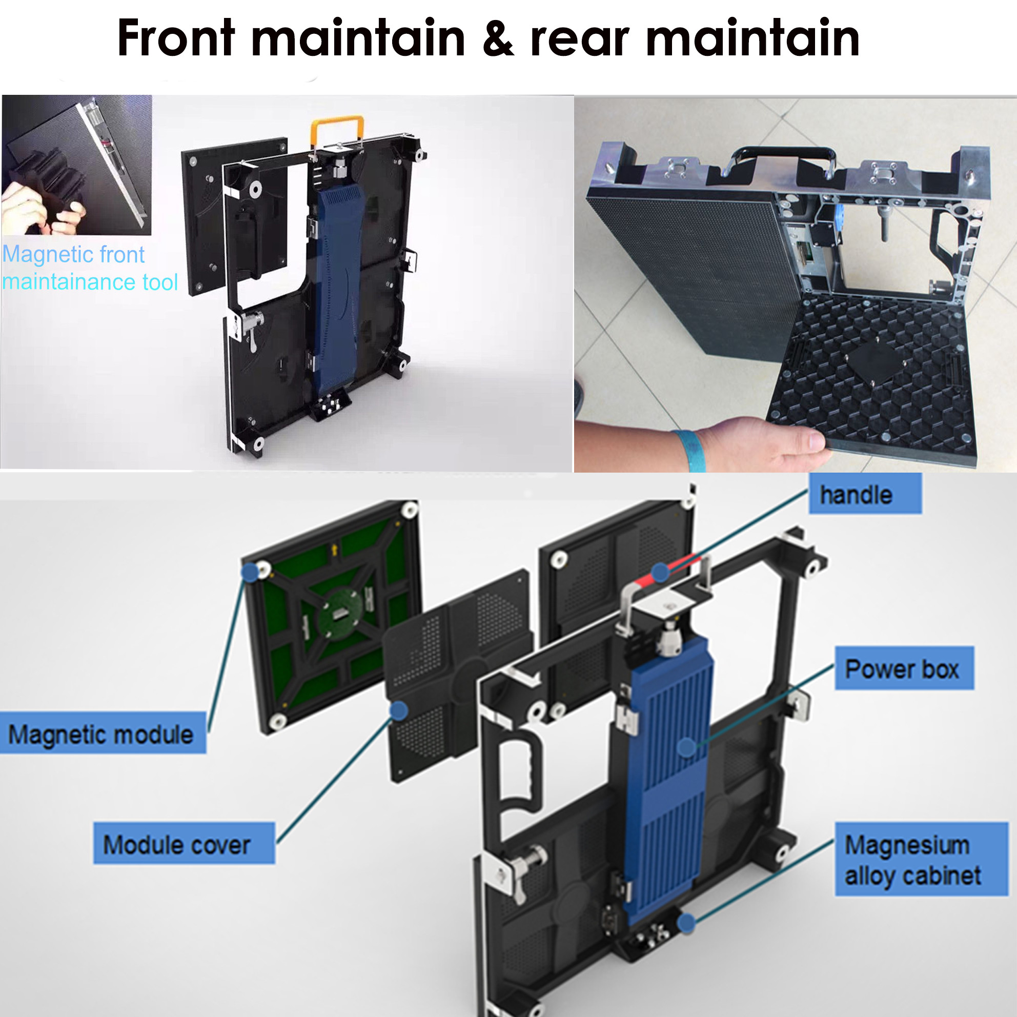 Outdoor RGB LED Video Wall Display Rental P3.91 - P6.25 500mm X 1000mm Cabinet Size