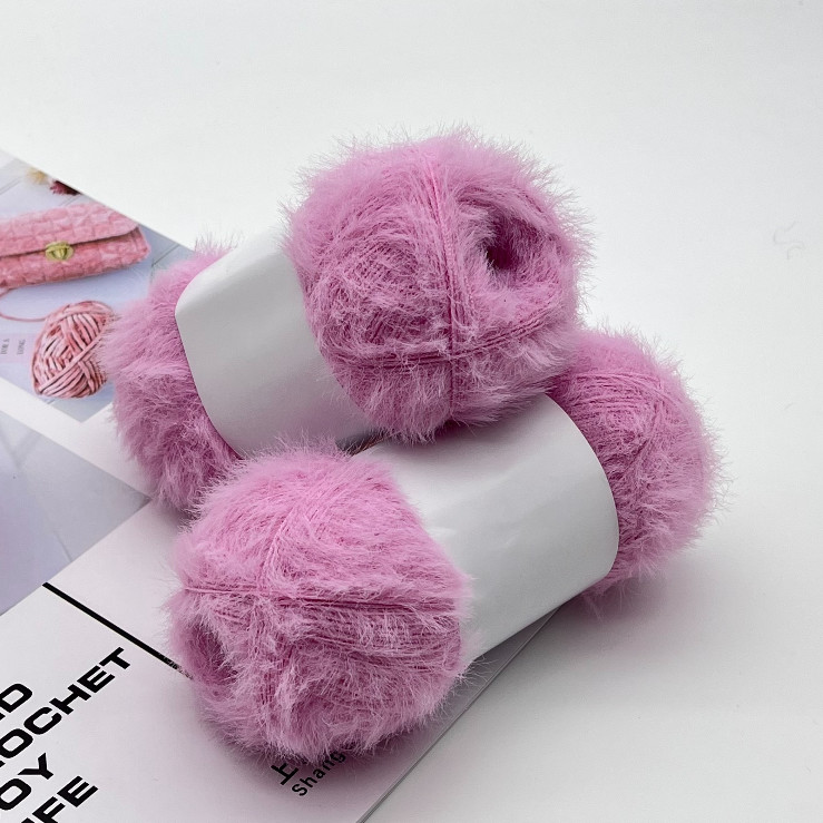 1/7NM 100% Nylon Fluffy Cozy Warm Feather Yarn For Knitting Knitted Sweaters Scarves Gloves