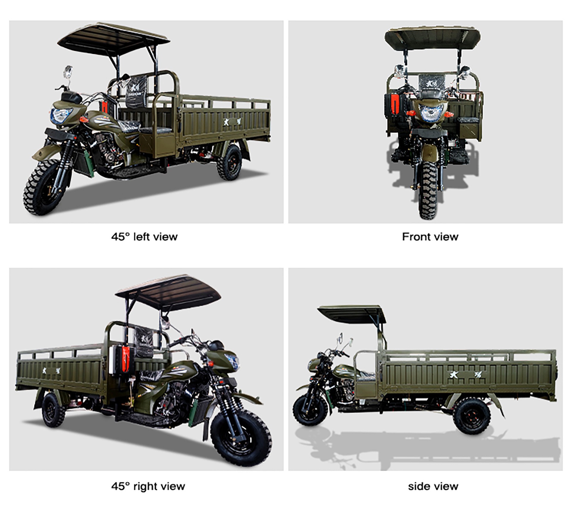 800 kg Tricycle Cargo Gasoline Taxi 200cc Gasoline Powered Farming Truck Cargo Tricycle