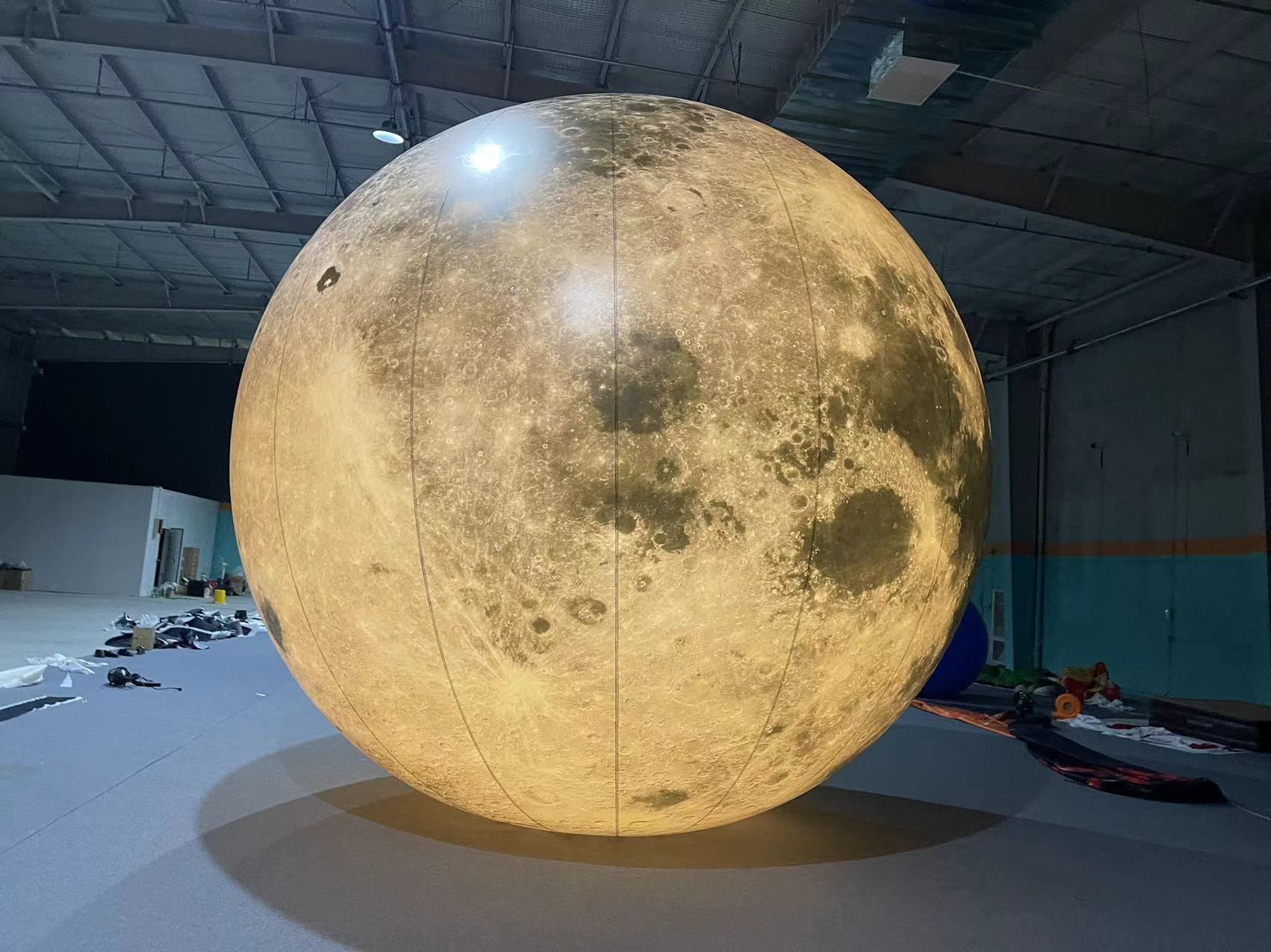 Giant Advertising Inflatable Moon Model With Led Light / Large Inflatable Moon Balloon For Decoration