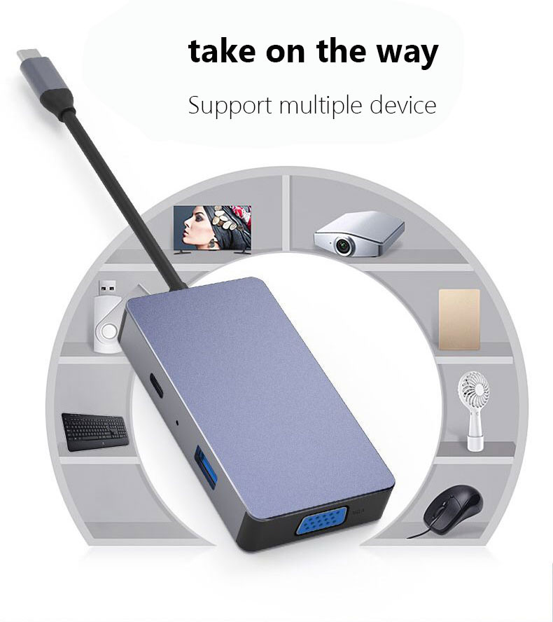 5Gbps USB C 5 In 1 Adapter