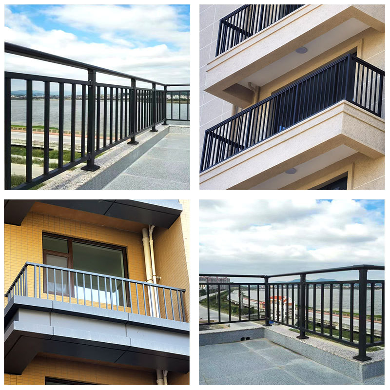 Modern Stainless Steel Handrail Railing Zinc Steel Balustrade Metal Interior