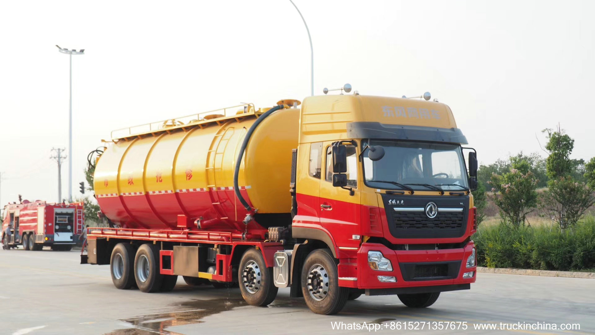 30ton Vacuum Sewer Sewage Cleaning Truck (Sewer Septic Tank High Pressure Combined Water Jetting WhatsApp:+8615271357675