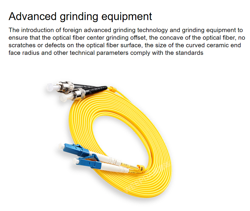Eco Friendly Simplex Fiber Optic Patch Cord Multimode ST To LC Fiber Jumper