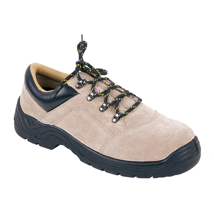 CE EN20345 Mid Heel Hot Suede Leather Safety Shoes with PU Midsole and PU/PU Outsole
