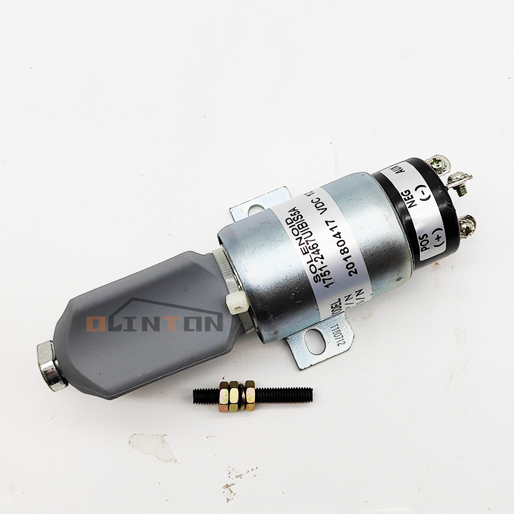 E200B E320 Excavator Stop Solenoid Switch For S6K HD700-5/7 6D31 6D14 12V 24V 1751-2467