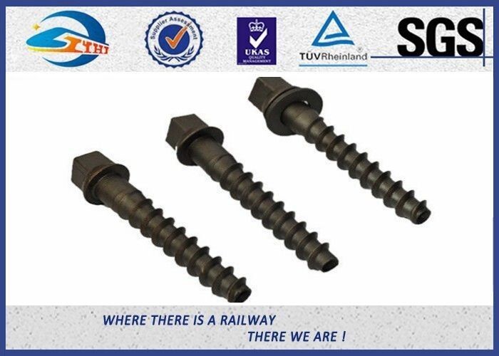 Plain Driving Railroad Spikes Screws For Fasten Sole Plates To Wooden Sleepers