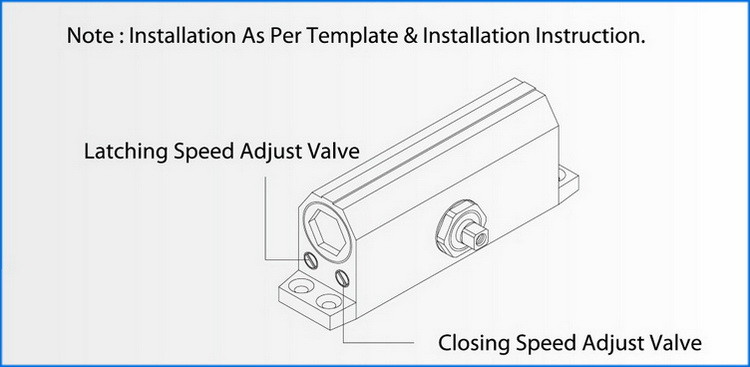 Residential Door Closer Size 3 Light Duty Top Jamb Even Running for Wooden Door