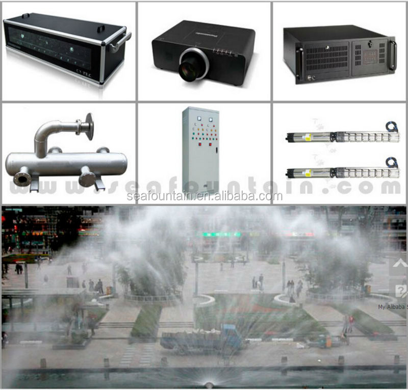 Water Laser Show With Projector Water Movie Screen Stainless