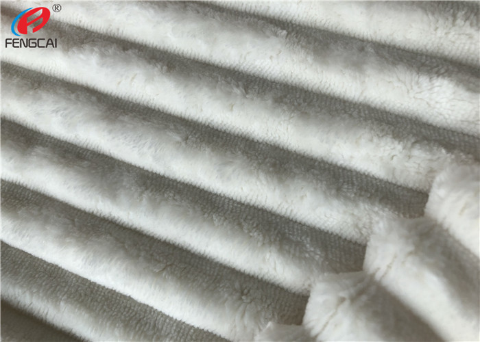 Custom Stripe 100% Polyester Minky Plush Fabric Super Soft Fabric For Pajamas