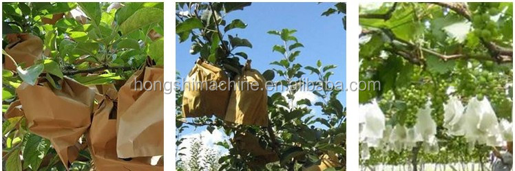 Mango Growing Paper Bag Manufacturing Machine , Fruit Protective Kraft Paper Bag Making Machine