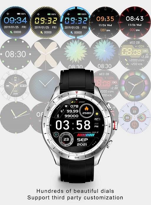 128Mb Bluetooth Android Smartwatch Zinc Alloy 1.32 Inch For Men