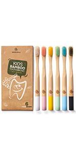 Kids Bamboo Toothbrushes Soft Bristles Toothbrushes Natural Bamboo Toothbrush Set